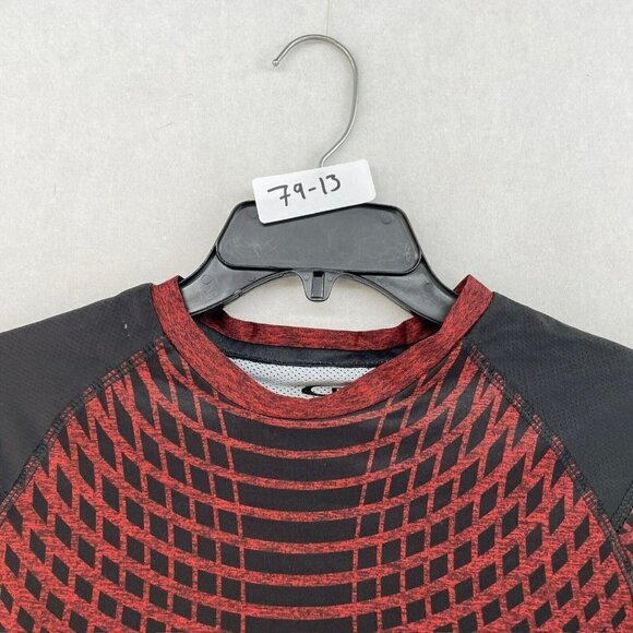 Boombah Shirt Men's Sz M Red Black Heather Crew Neck Casual Active Stretch - Picture 8 of 8